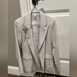 Glam brand Women’s Light Gray Textured Blazer Jacket